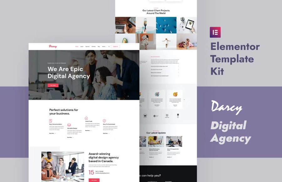 Darcy Creative Agency Elementor Template Kit