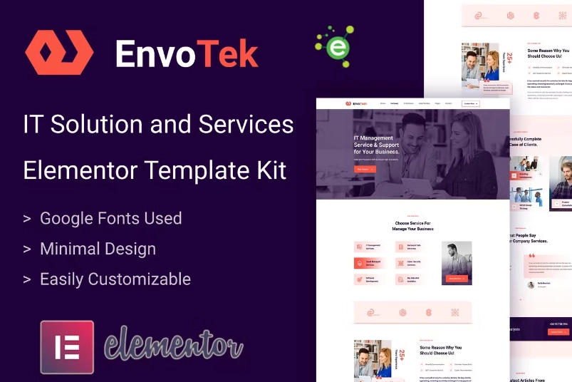 Envotek It Solution & Services Elementor Template Kit