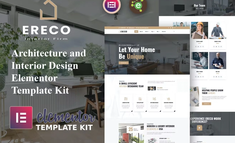 Ereco Architecture & Interior Design Elementor Template Kit