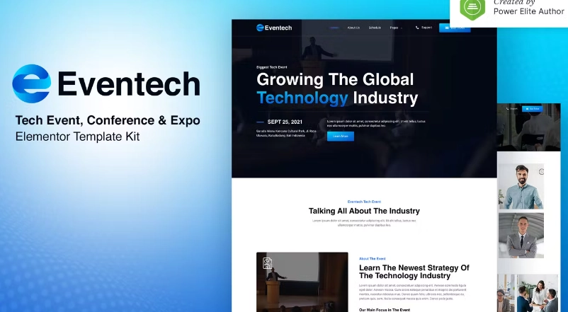 Eventech – Tech Event Conference & Expo Elementor Template Kit