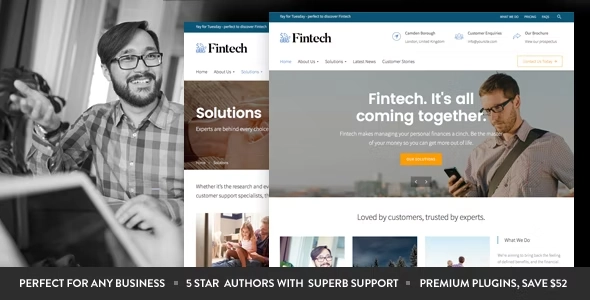 Fintech Startup Wordpress Theme 1.4.3