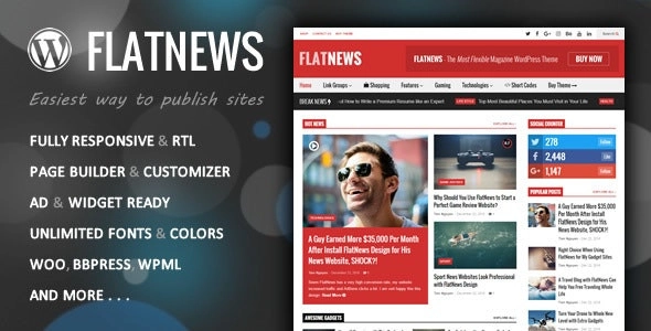 Flatnews Responsive Magazine Wordpress Theme 4.2