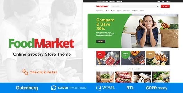 Food Market Food Shop & Grocery Store Wordpress Theme
