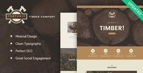 Fortunio Timber / Forestry / Wood Manufacture Wordpress Theme 1.2.1