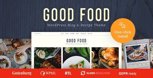 Good Food Recipe Magazine & Food Blogging Theme 1.1.8