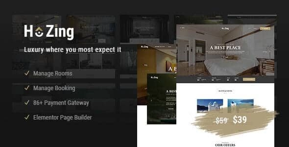 Hozing Hotel Booking Wordpress Theme 1.2.0