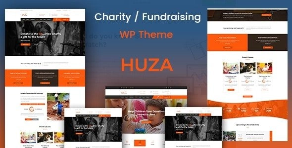 Huza Charity Responsive Wordpress Theme 1.19