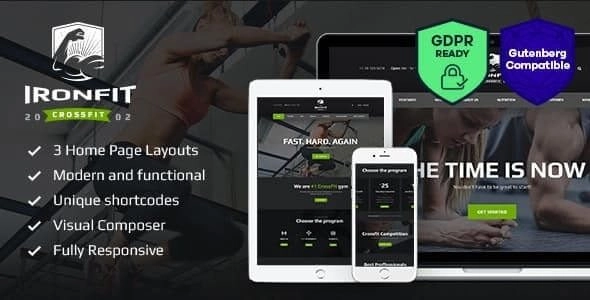 Ironfit Fitness, Gym And Crossfit Wordpress Theme 1.5