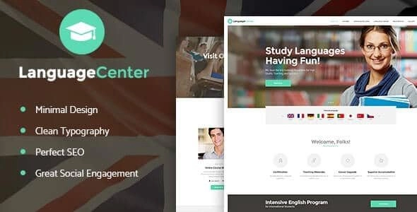Language Center & Online School Education Wordpress Theme 1.2