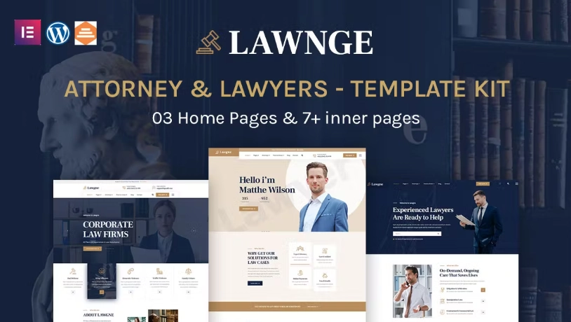 Lawgne Attorney & Lawyers Elementor Template Kit