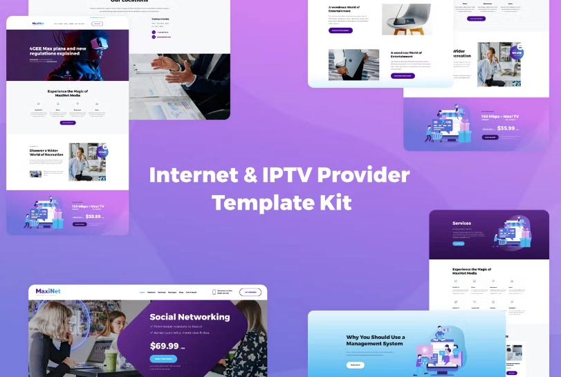 Maxinet Internet & Iptv Provider Elementor Template Kit