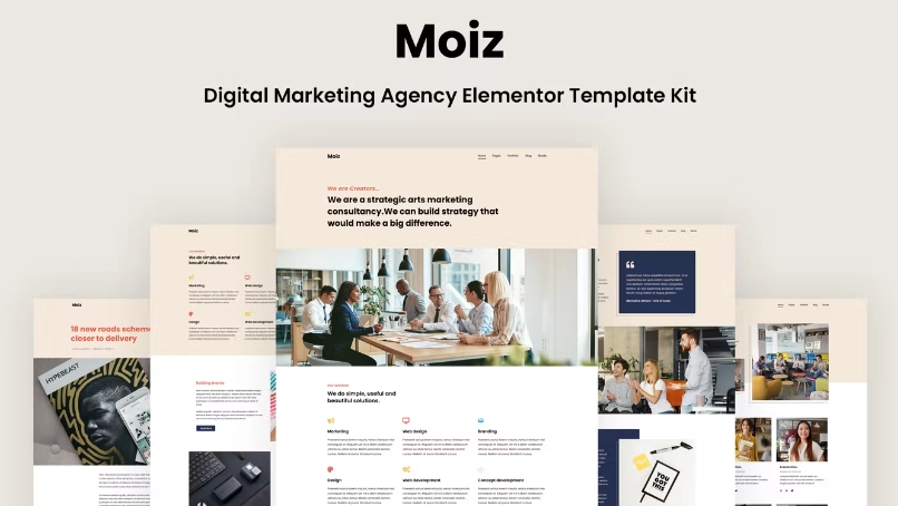 Moiz Digital Marketing Agency Elementor Template Kit