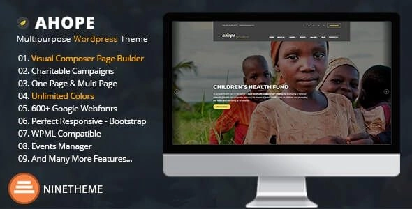 Ahope Nonprofit Wordpress Theme 2.5.5