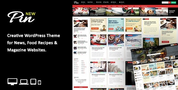 Pin = Pinterest Style / Personal Masonry Blog / Front End Submission 5.2