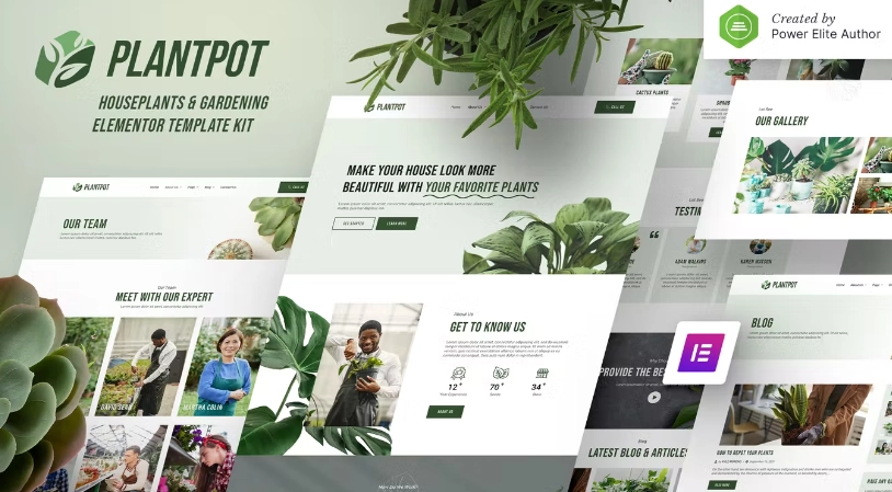 Plantpot – Houseplants & Gardening Elementor Template Kit