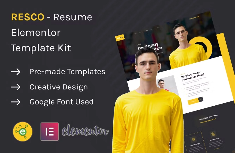 Resco Resume Elementor Template Kit