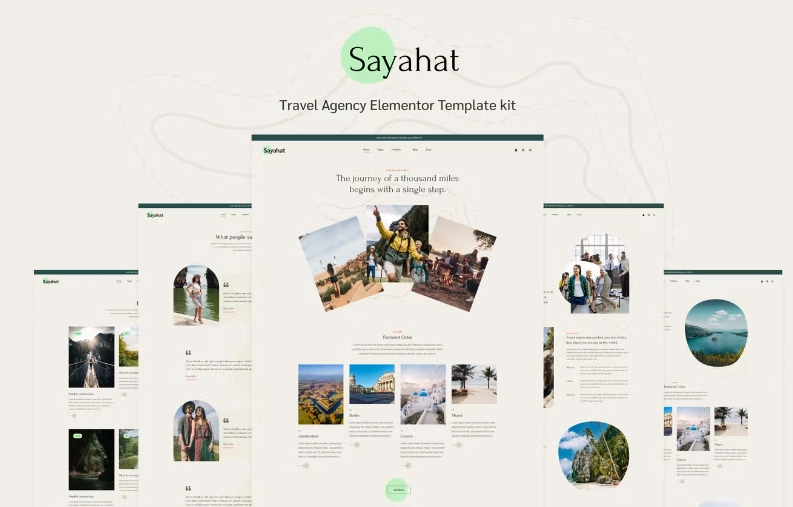 Sayahat Travel Agency Elementor Template Kit