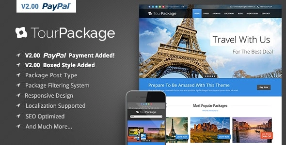 Tour Package Wordpress Travel/tour Theme 2.3.4