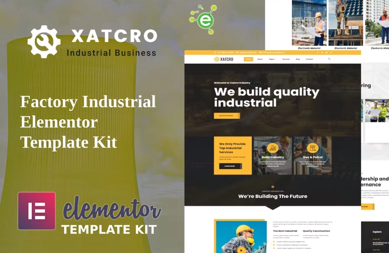 Xatcro Factory Industrial Elementor Template Kit