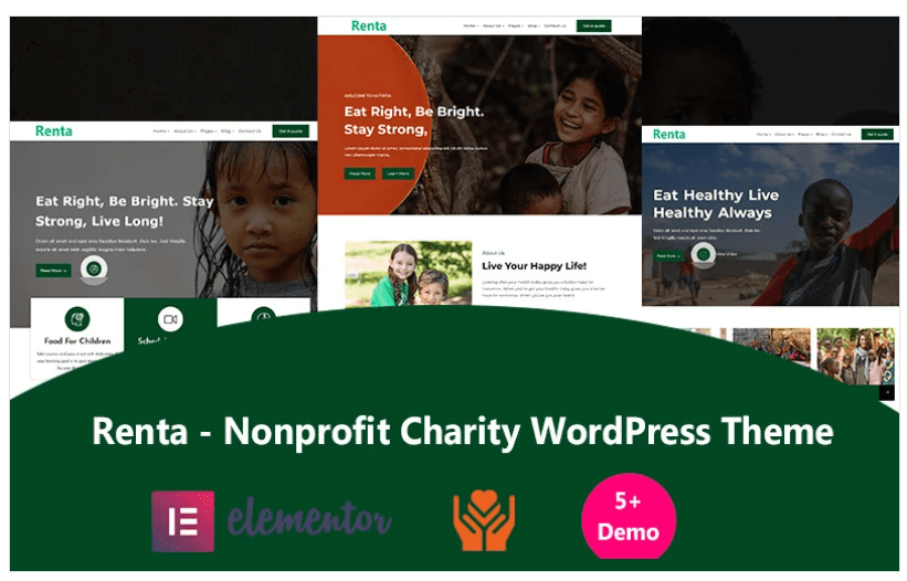 Renta – Nonprofit Charity WordPress Theme