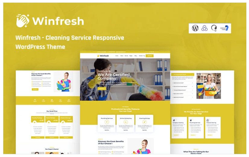 Winfresh – Cleaning Service Responsive WordPress Theme