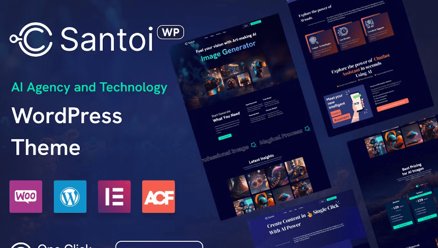 Santoi – AI Agency and Technology WordPress Theme