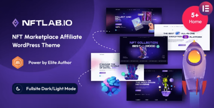 NFTLAB.IO – NFT Marketplace Affiliate Elementor WordPress Theme