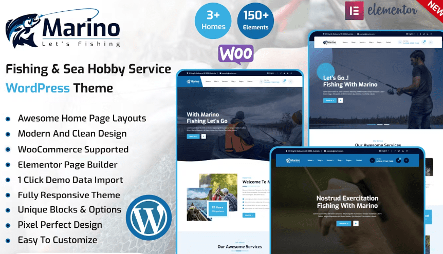 Marino – Fishing & Sea Hobby WordPress Theme