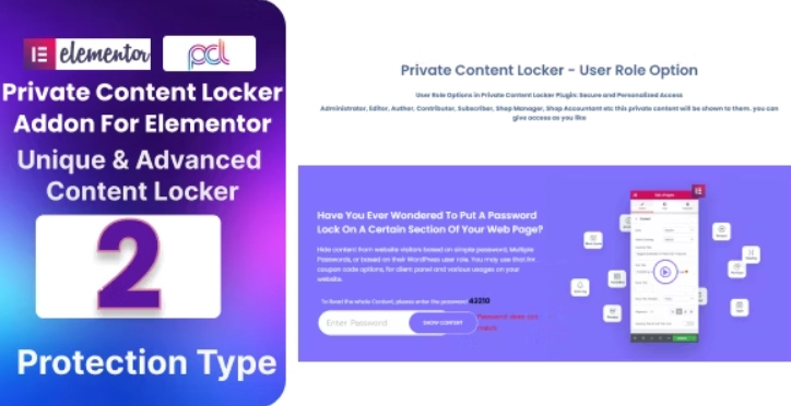 BWD Private Content Locker Addon For Elementor