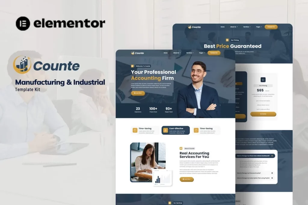 Counte – Manufacturing & Industrial Elementor Template Kit
