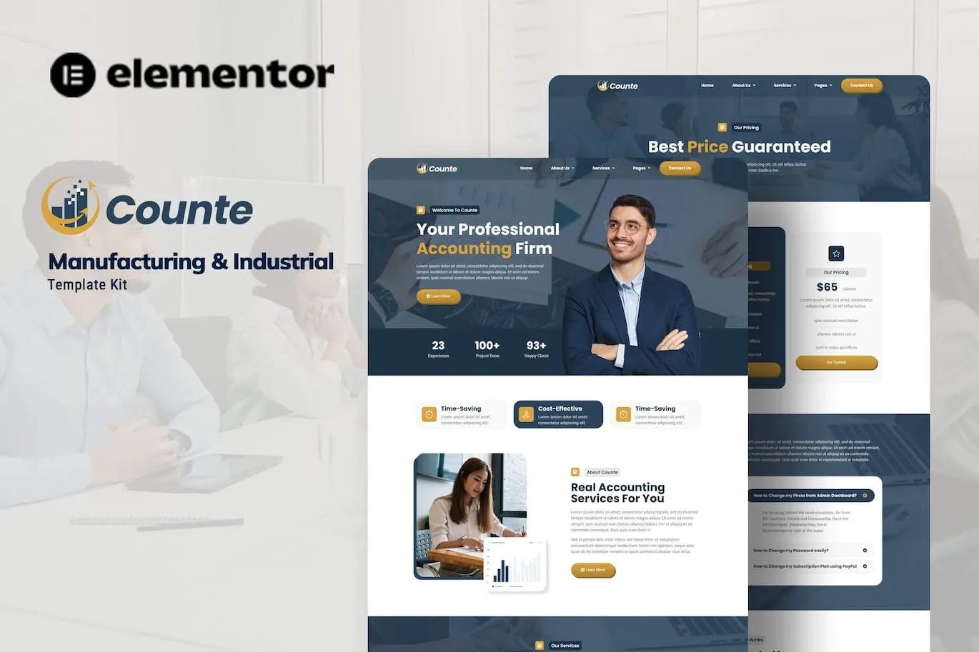 Counte – Manufacturing & Industrial Elementor Template Kit