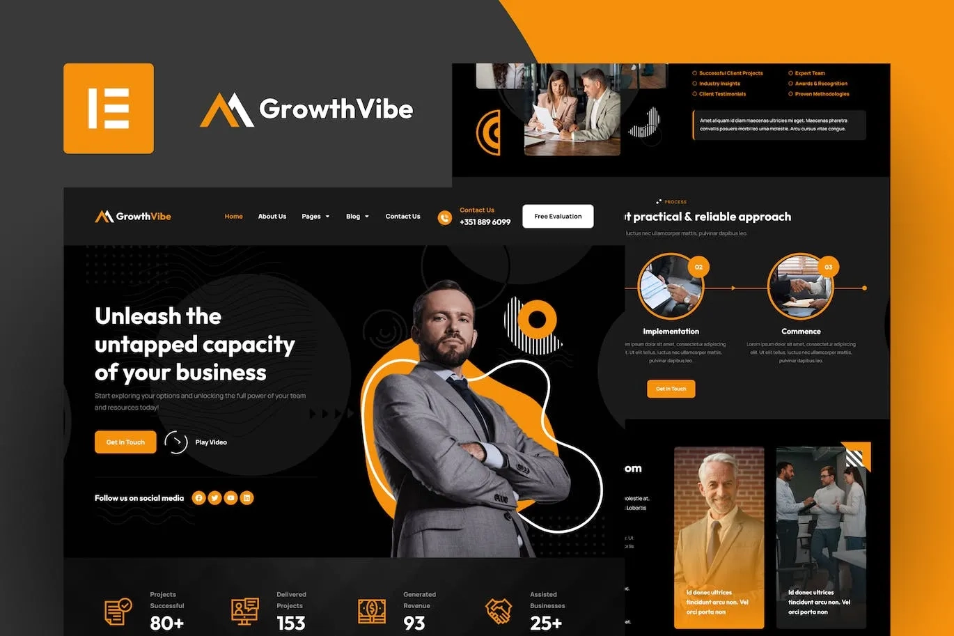 Growth Vibe – Business Consulting Elementor Template Kit