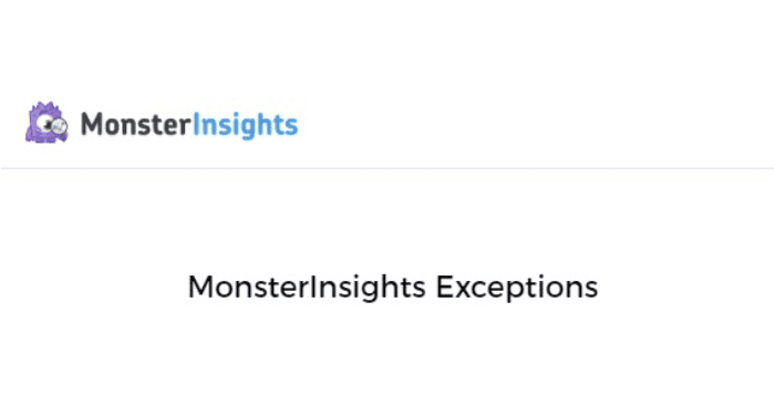 MonsterInsights Exceptions