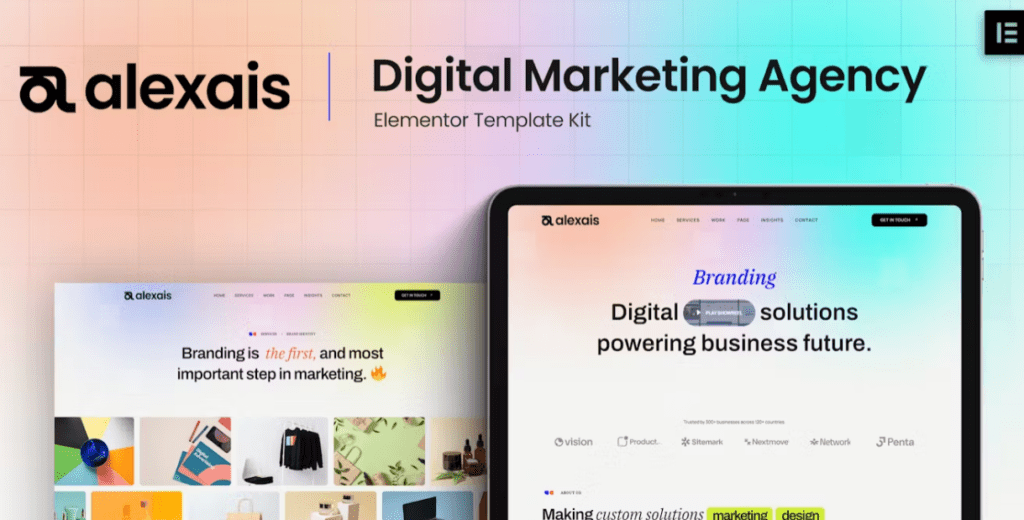 Alexais – Digital Marketing Agency Elementor Template Kit