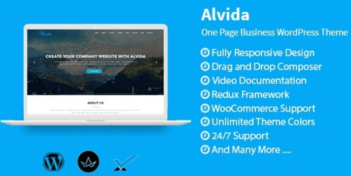 Alvida – One Page Business WordPress Theme
