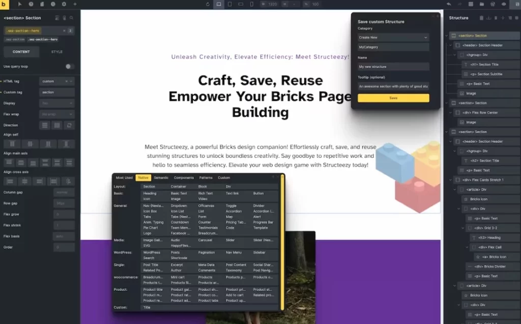 Structeezy – Craft, Save, Reuse Empower Your Bricks Page Building Experience 1.2.3