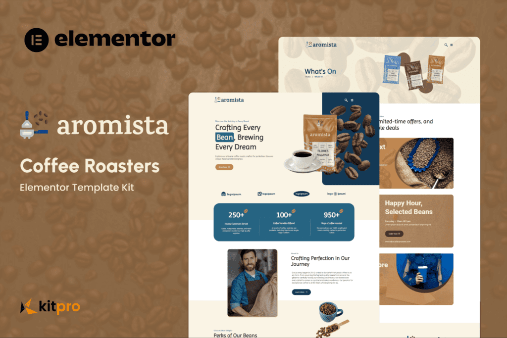 Aromista – Coffee Roasters Elementor Template Kit