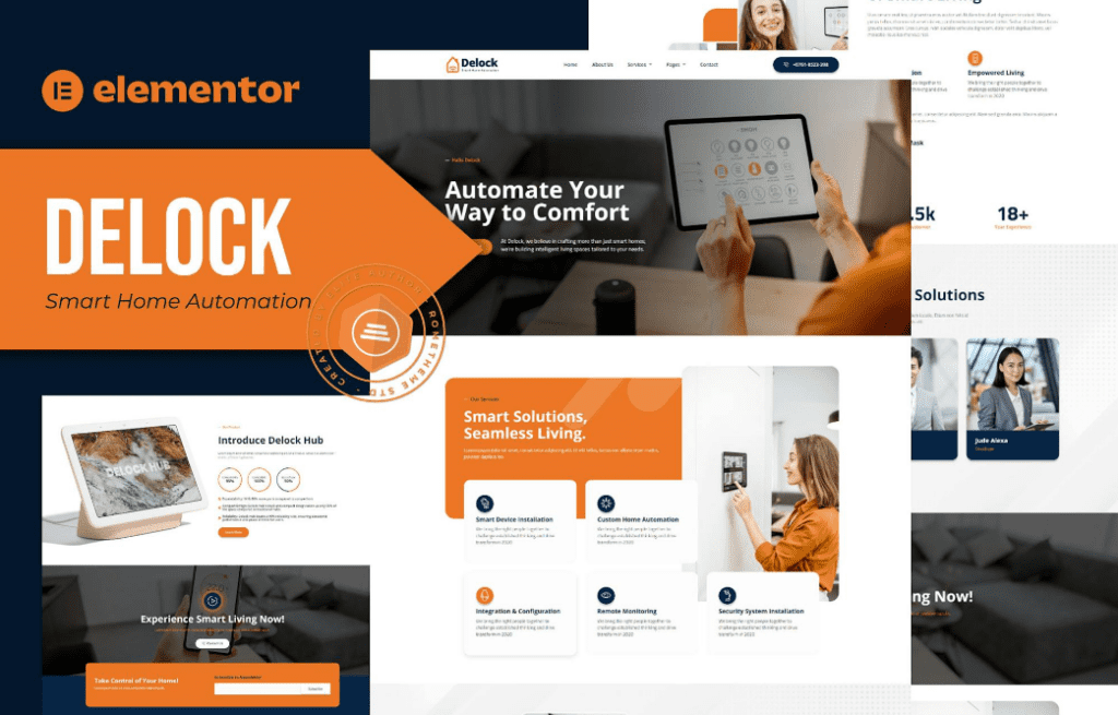 Delock – Smart Home Automation Elementor Template Kit