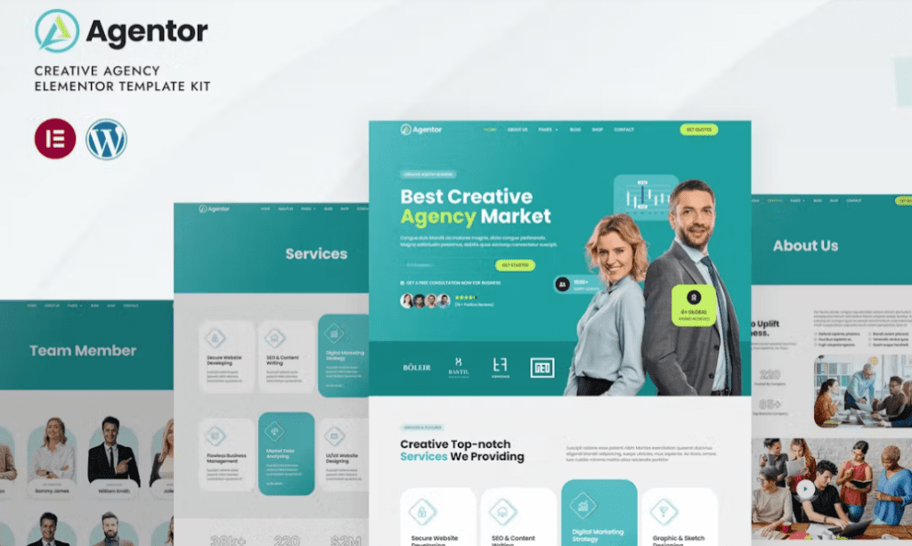 Agentor – Creative Agency Elementor Pro Template Kit
