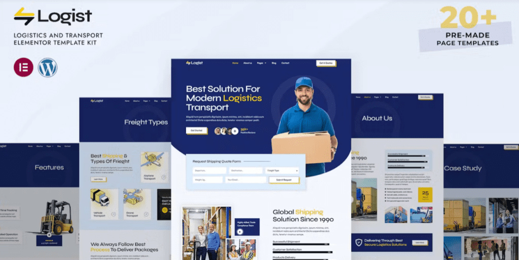 Logist – Logistics And Transport Elementor Pro Template Kit