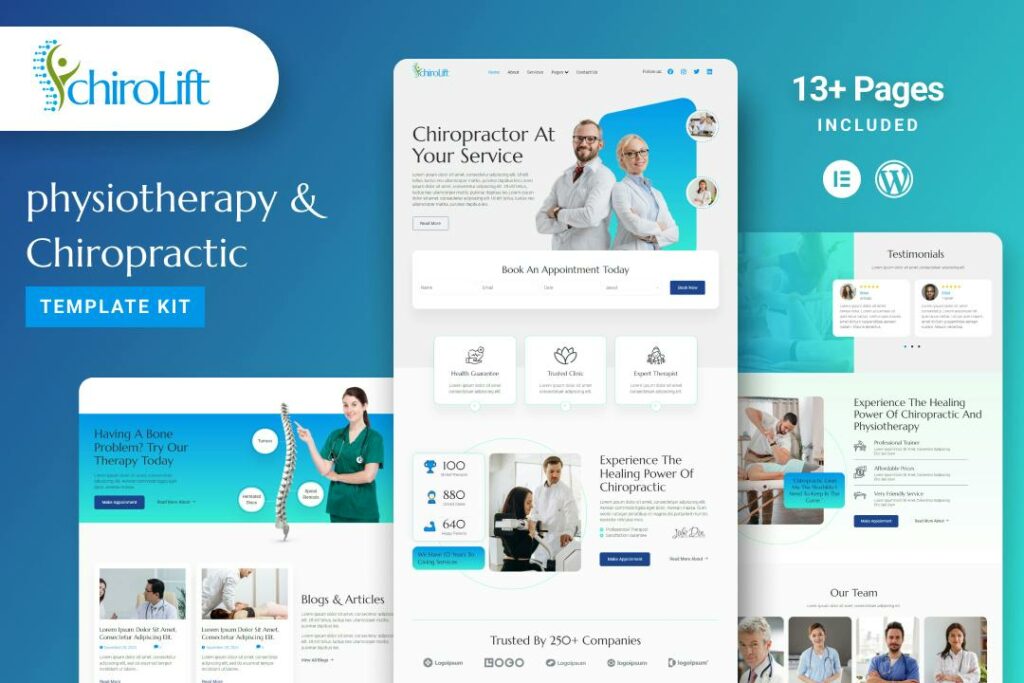 Chirolift – Physiotherapy &amp; Chiropractic Elementor Template Kit