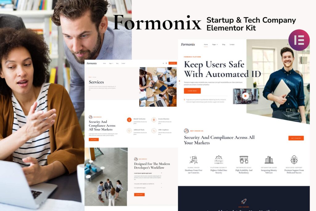 Formonix – Startup &amp; Tech Company Elementor Template Kit