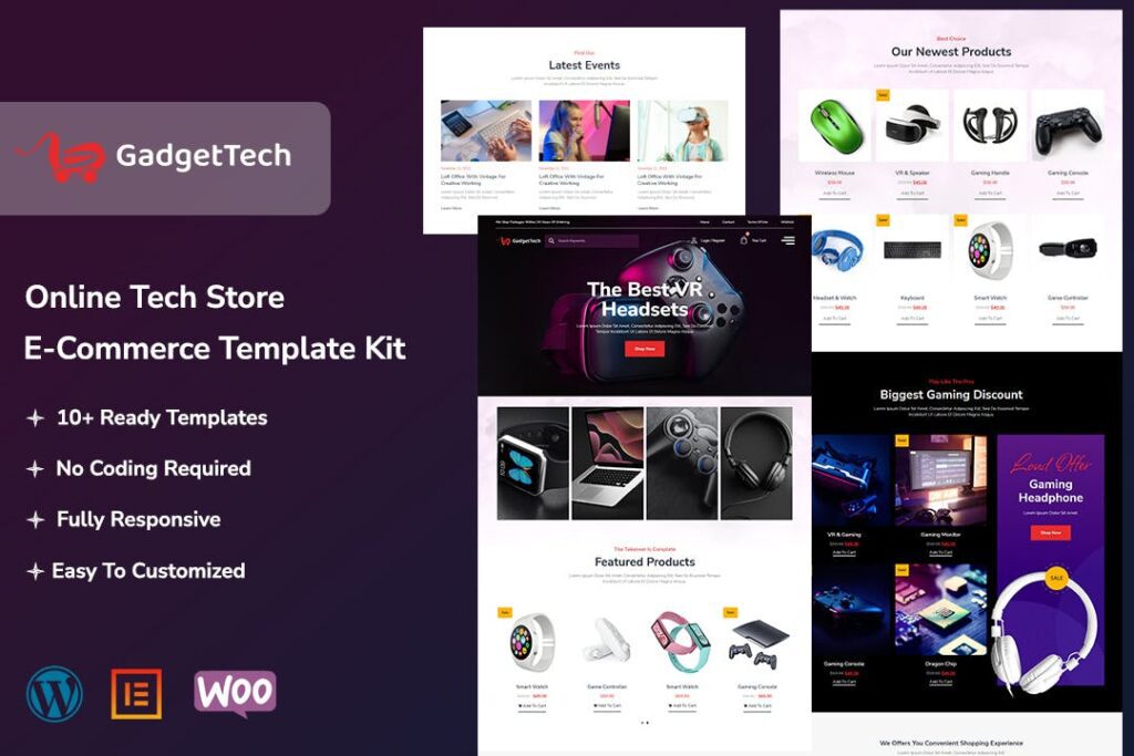 GadgetTech – Electronic Gadget WooCommerce Elementor Pro Template Kit
