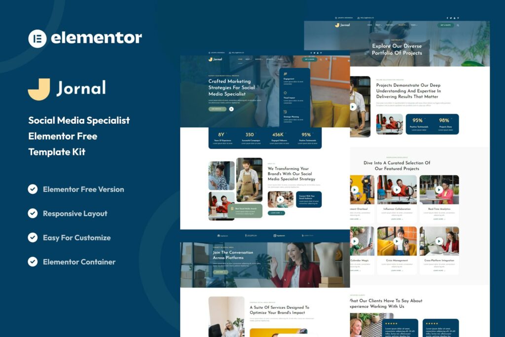 Jornal – Social Media Specialist Elementor Template Kit