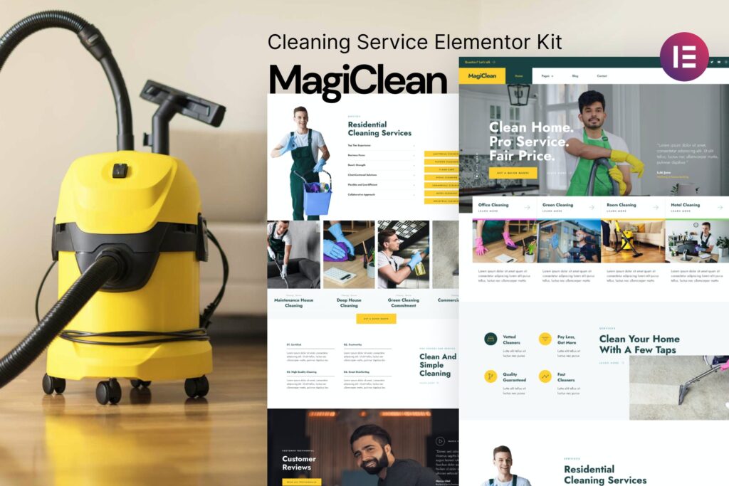 Magiclean – Cleaning Service Elementor Template Kit