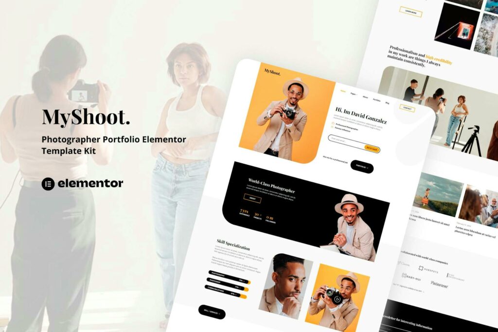 MyShoot – Photographer Portfolio Elementor Template Kit