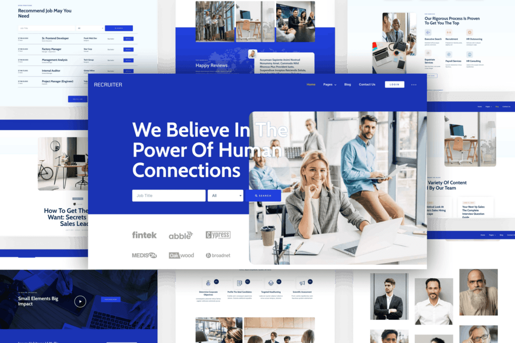 Recruiter – Human Resource &amp; Recruitment Agency Template Kit