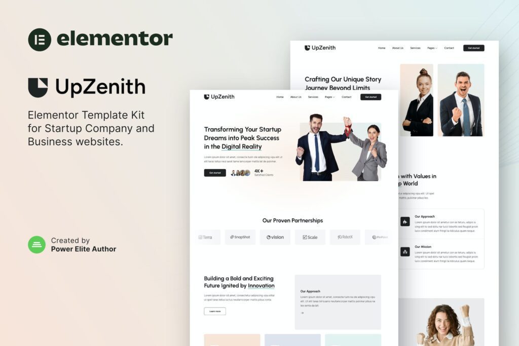 UpZenith – Startup Company &amp; Business Elementor Template Kit