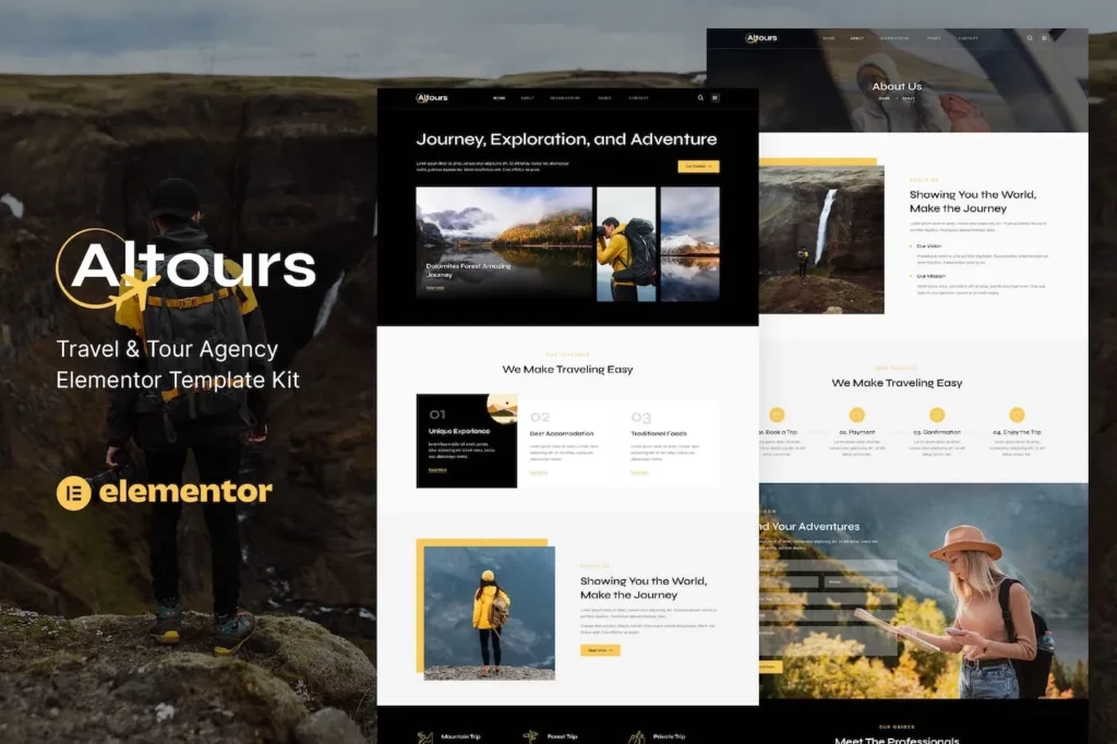 Altours – Travel &amp; Tour Agency Elementor Template Kit