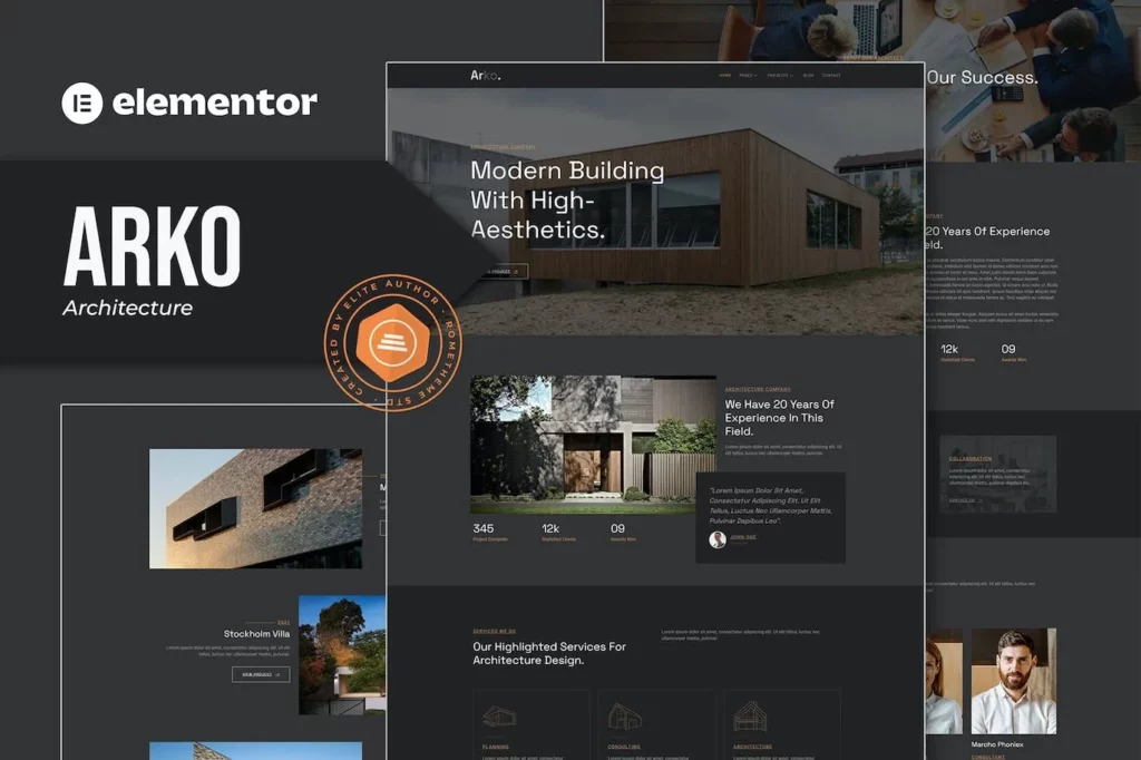 Arko – Architecture Elementor Template Kit